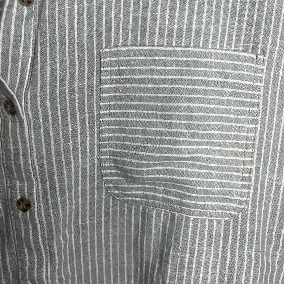 NWT Rhythm Livin Stripe Pocket Shirt Seaside Dress Collar Cotton Australia Beach - Picture 4 of 6